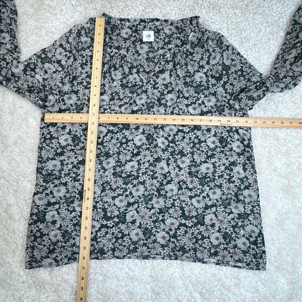 Cabi Green Floral Peasant Blouse - Picture 7 of 7